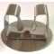 Inox con foro e biadesivo